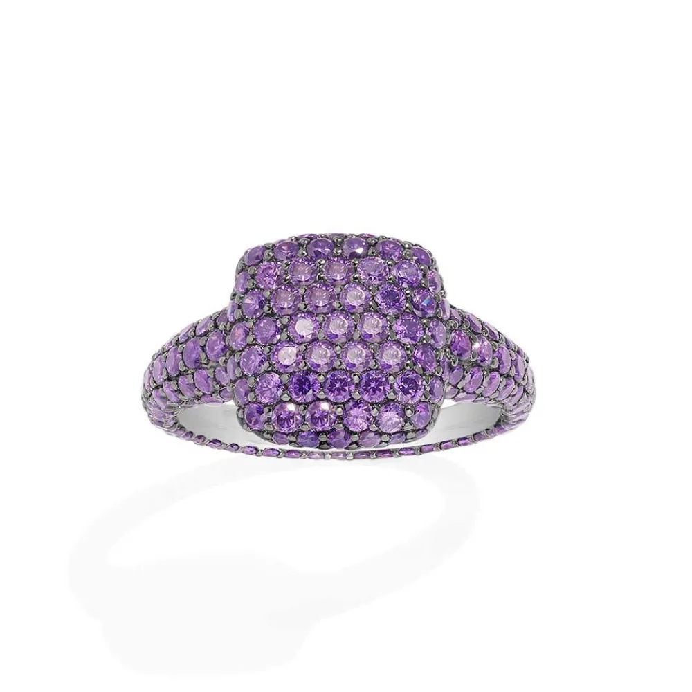 APM Monaco Bague Carre Violette^ Bagues