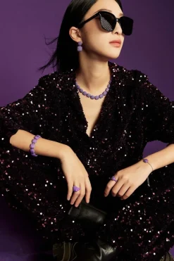 APM Monaco Bague Carre Violette^ Bagues