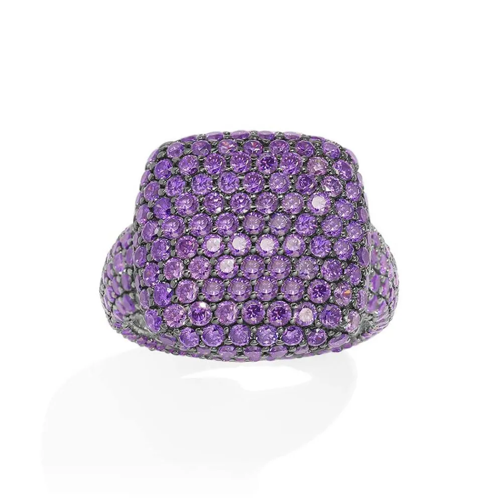 APM Monaco Bague Carre Violette Bold^ Bagues