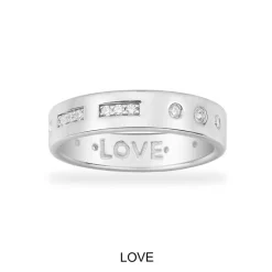 APM Monaco Bague Code Morse Love - Argent^ Bagues