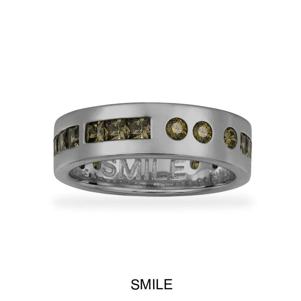APM Monaco Bague Code Morse Smile Kaki^ Bagues