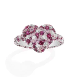 APM Monaco Bague Coeur Fuchsia^ Bagues