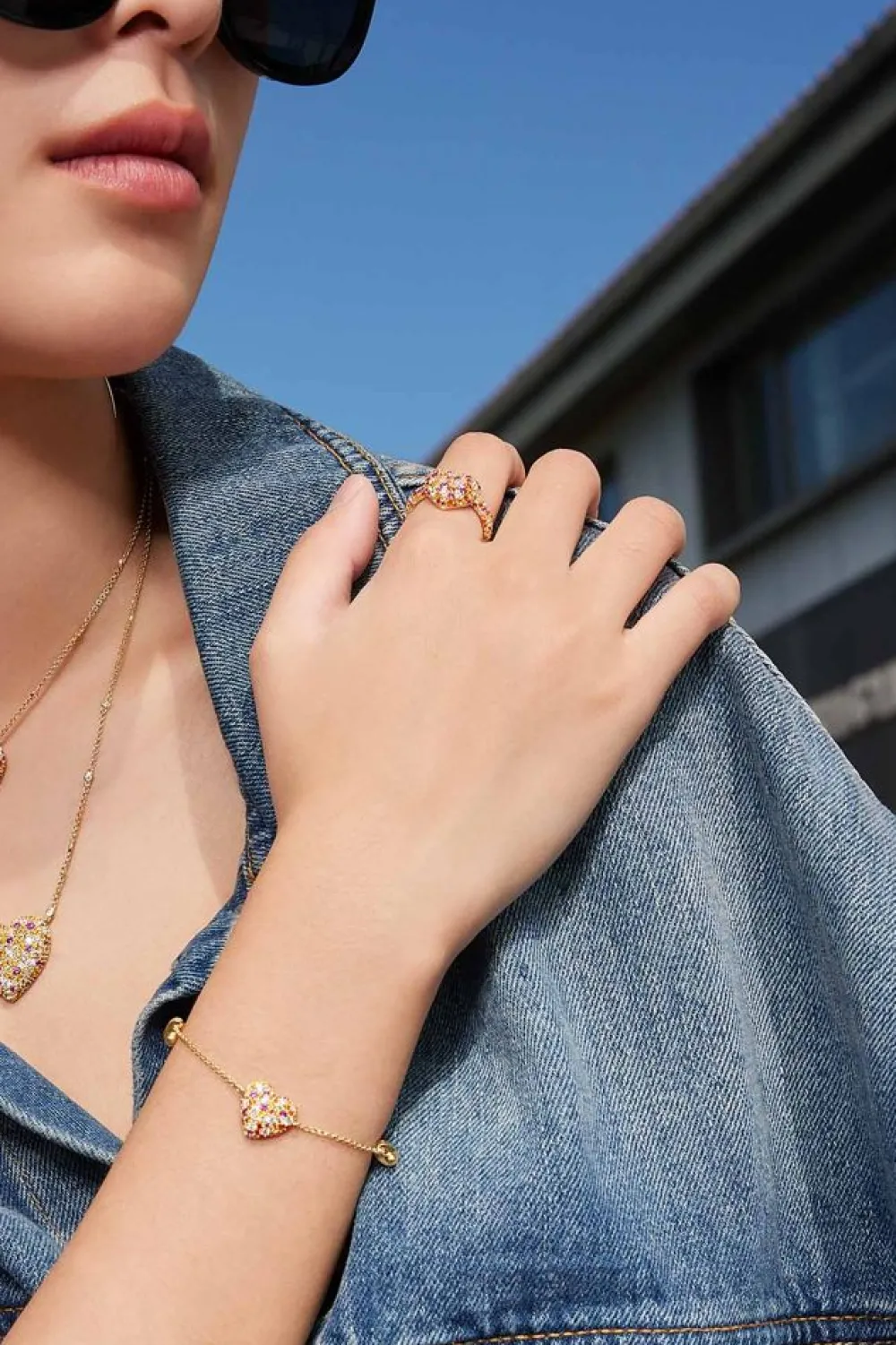 APM Monaco Bague Coeur Multicolore^ Bagues