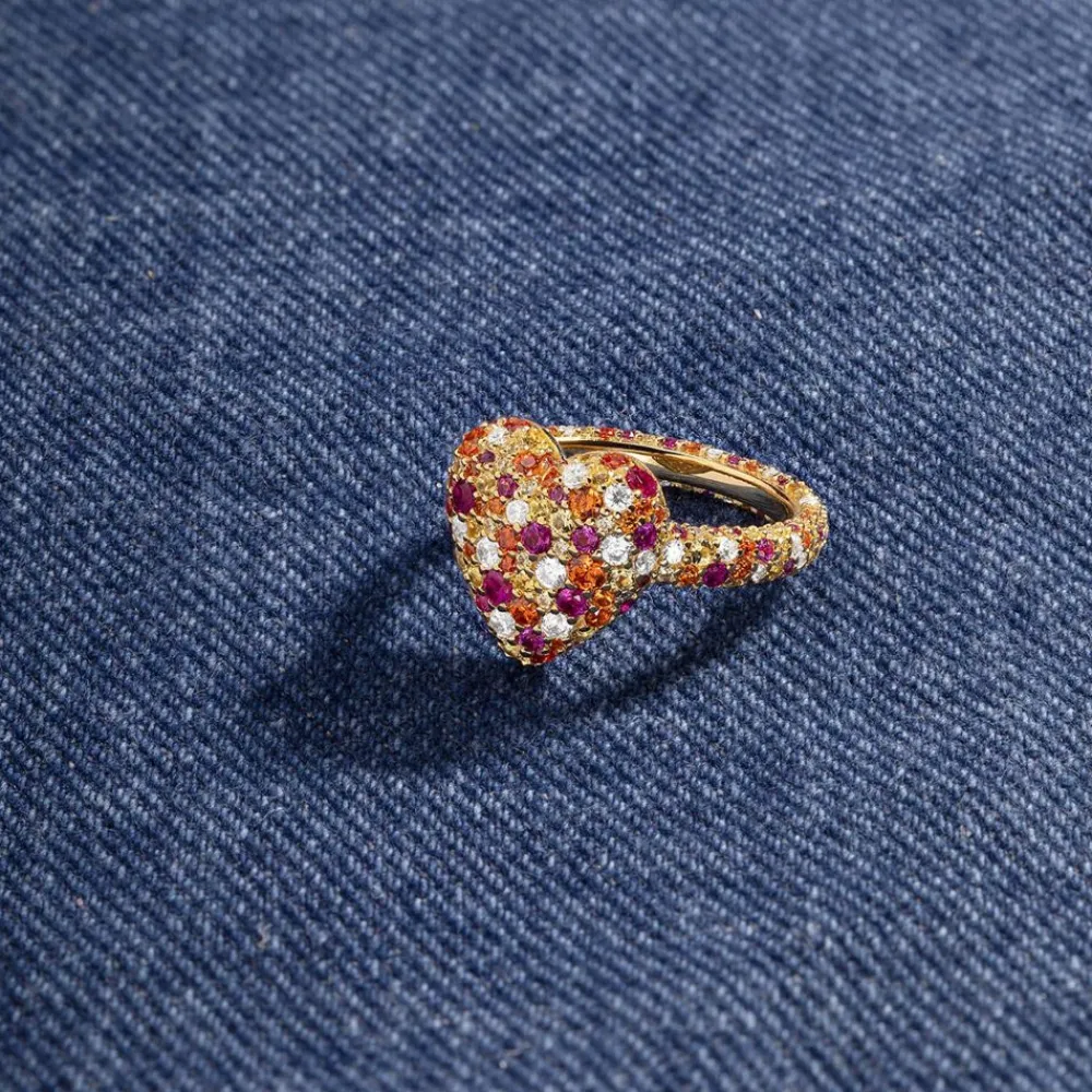 APM Monaco Bague Coeur Multicolore^ Bagues