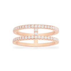 APM Monaco Bague Double Pave^ Bagues