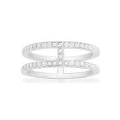 APM Monaco Bague Double Pave^ Bagues