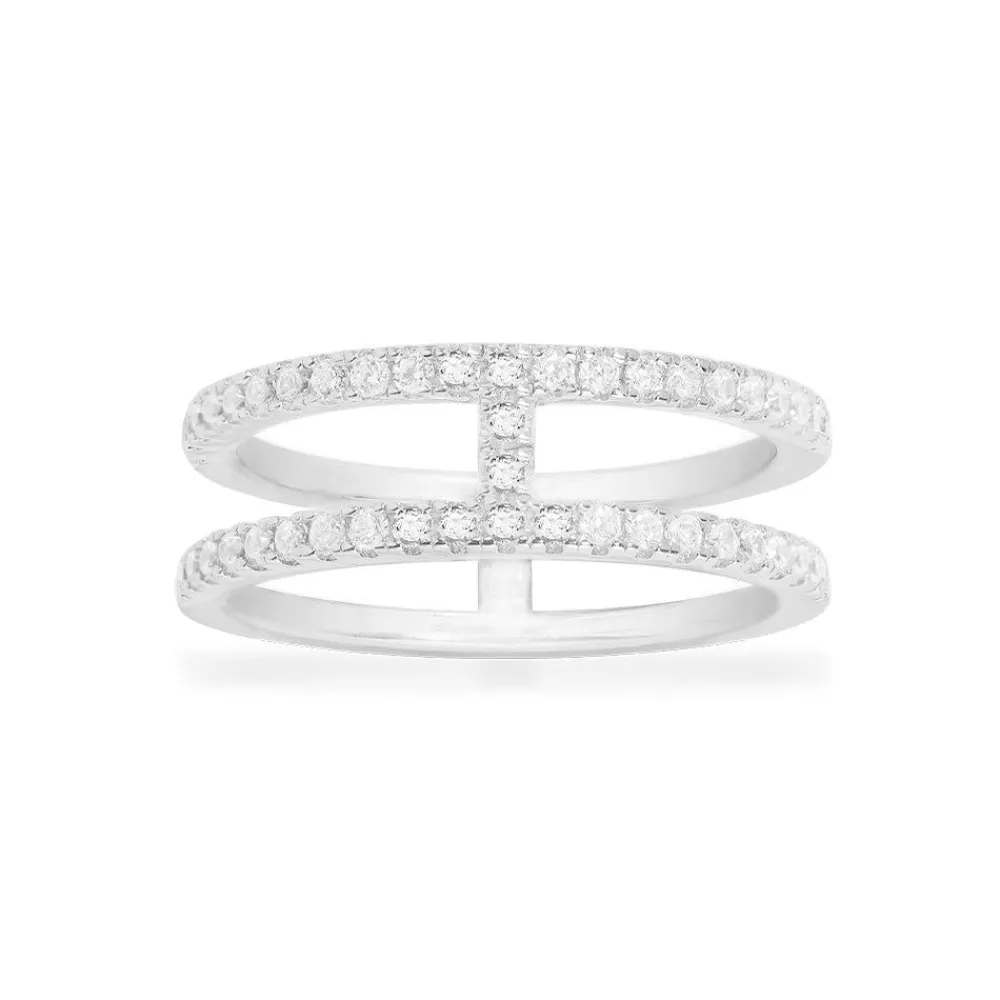 APM Monaco Bague Double Pave^ Bagues