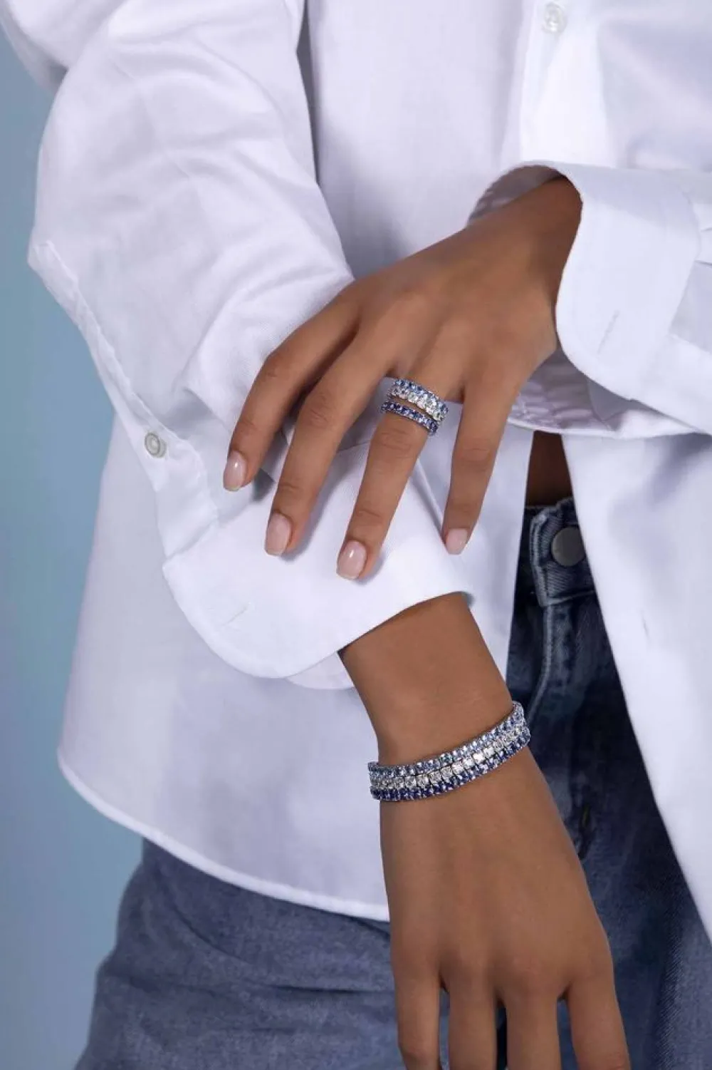 APM Monaco Bague Eclat Bleu Lagon^ Bagues