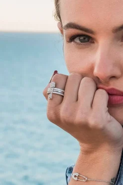 APM Monaco Bague Epingle A Nourrice - Argent^ Bagues