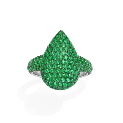 APM Monaco Bague Goutte Verte^ Bagues