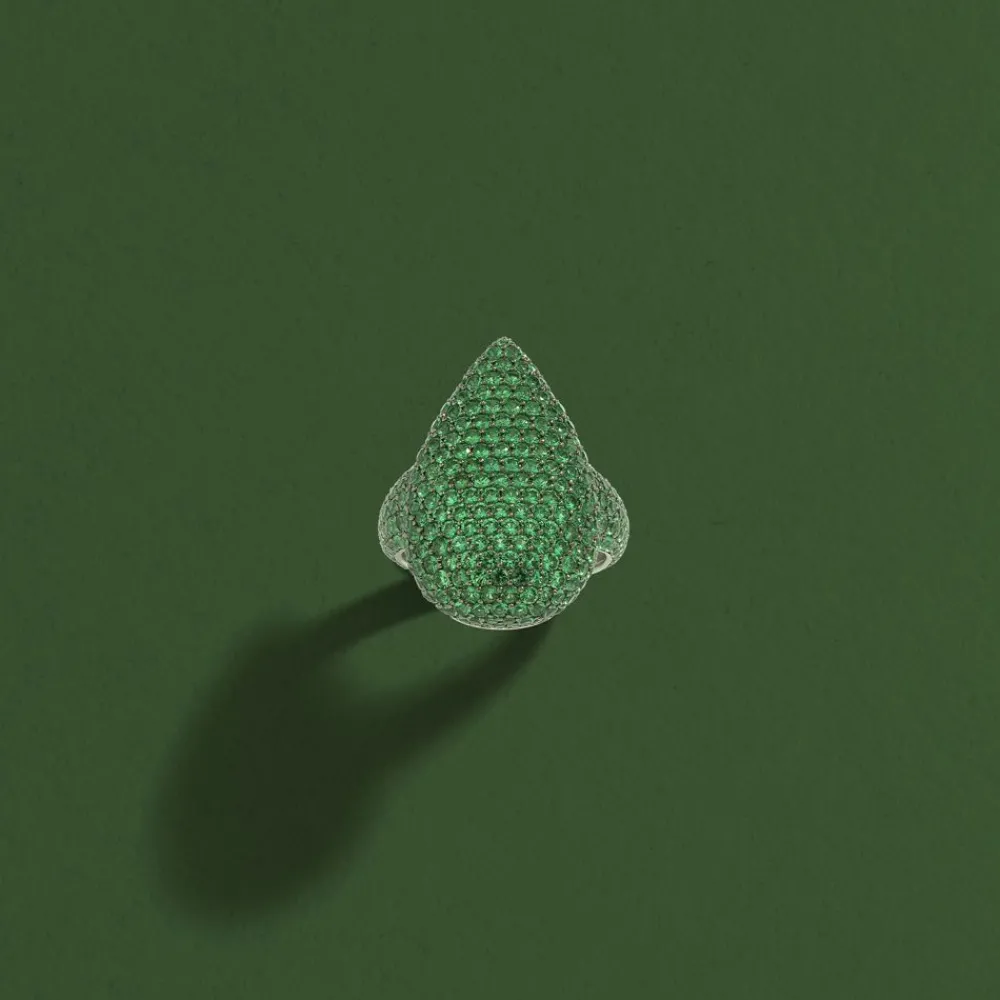 APM Monaco Bague Goutte Verte Bold^ Bagues