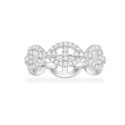 APM Monaco Bague Maille Marine - Argent^ Bagues