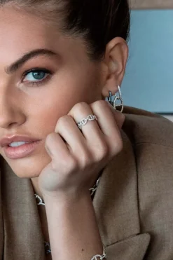 APM Monaco Bague Maille Marine - Argent^ Bagues