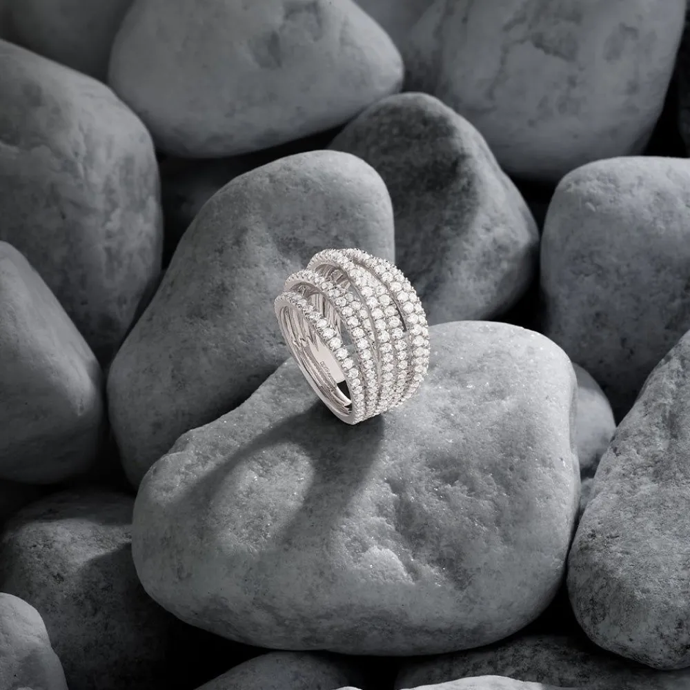APM Monaco Bague Multi Anneaux - Argent^ Bagues