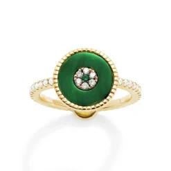 APM Monaco Bague Oeil Porte-Bonheur Malachite^ Bagues