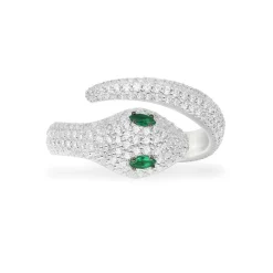 APM Monaco Bague Ouverte Serpent - Argent^ Bagues