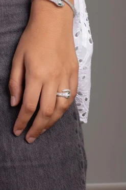 APM Monaco Bague Ouverte Serpent - Argent^ Bagues