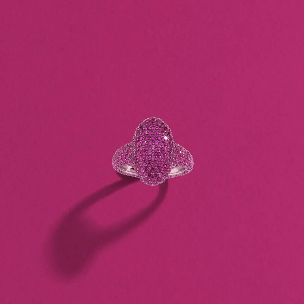 APM Monaco Bague Ovale Fuchsia^ Bagues