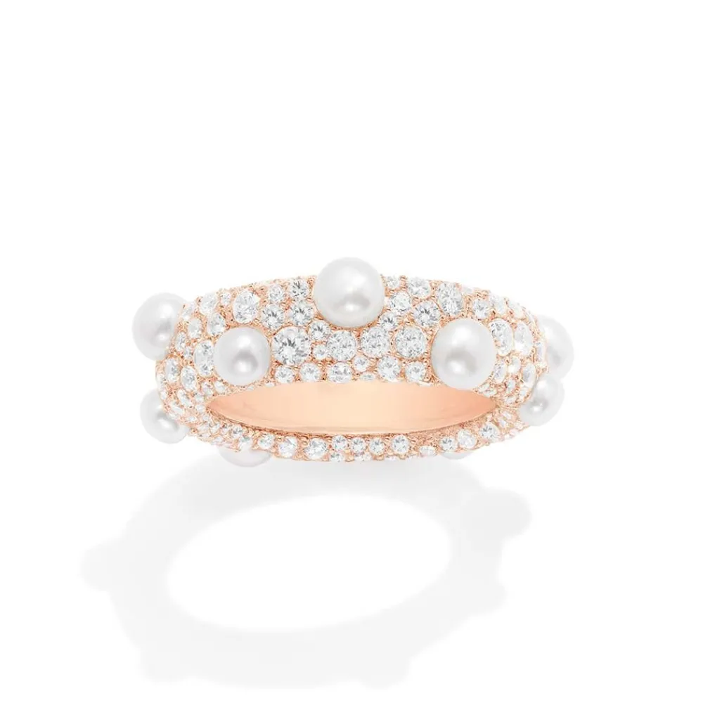 APM Monaco Bague Pave Avec Perles^ Bagues