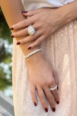 APM Monaco Bague Pave Avec Perles^ Bagues