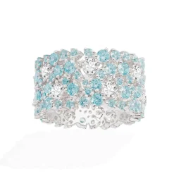 APM Monaco Bague Pave Bleu Lagon & Blanc^ Bagues
