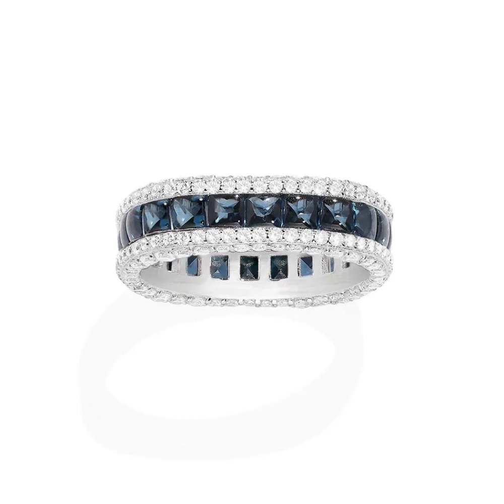 APM Monaco Bague Pave Bleue^ Bagues