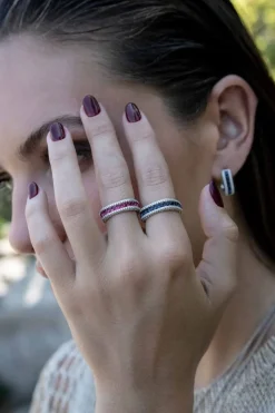 APM Monaco Bague Pave Fuchsia^ Bagues