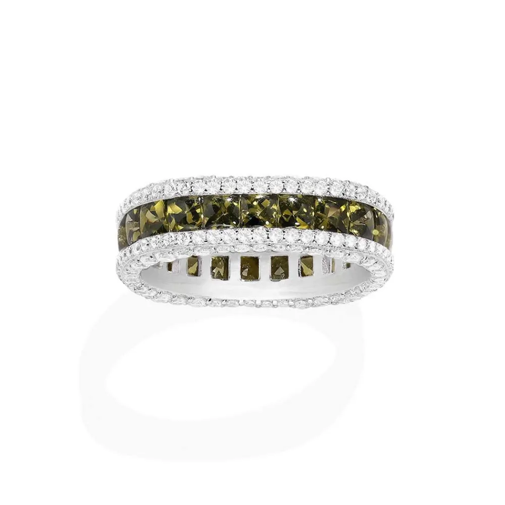 APM Monaco Bague Pave Kaki^ Bagues