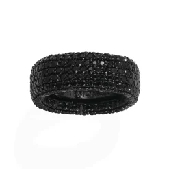 APM Monaco Bague Pave Noire^ Bagues