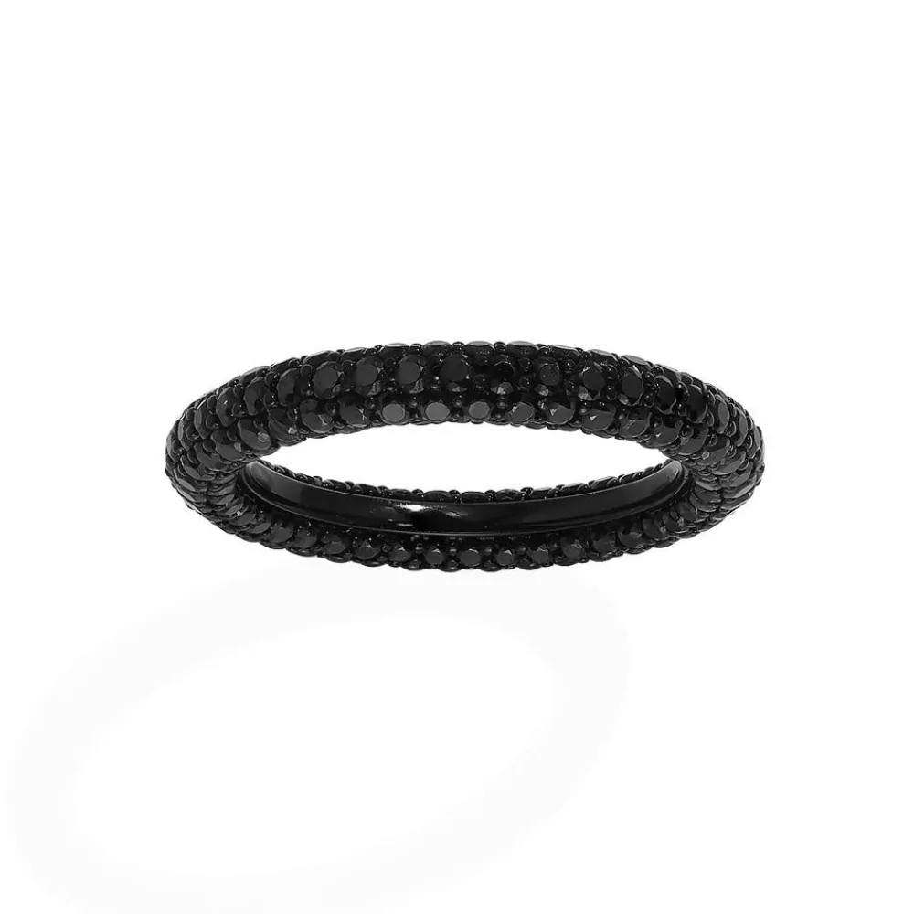 APM Monaco Bague Pave Noire^ Bagues
