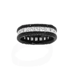 APM Monaco Bague Pave Noire^ Bagues