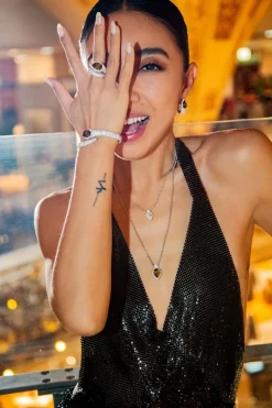 APM Monaco Bague Poire Kaki - Argent^ Bagues