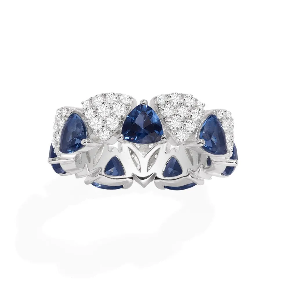 APM Monaco Bague Triangle Pave Bleu & Blanc^ Bagues