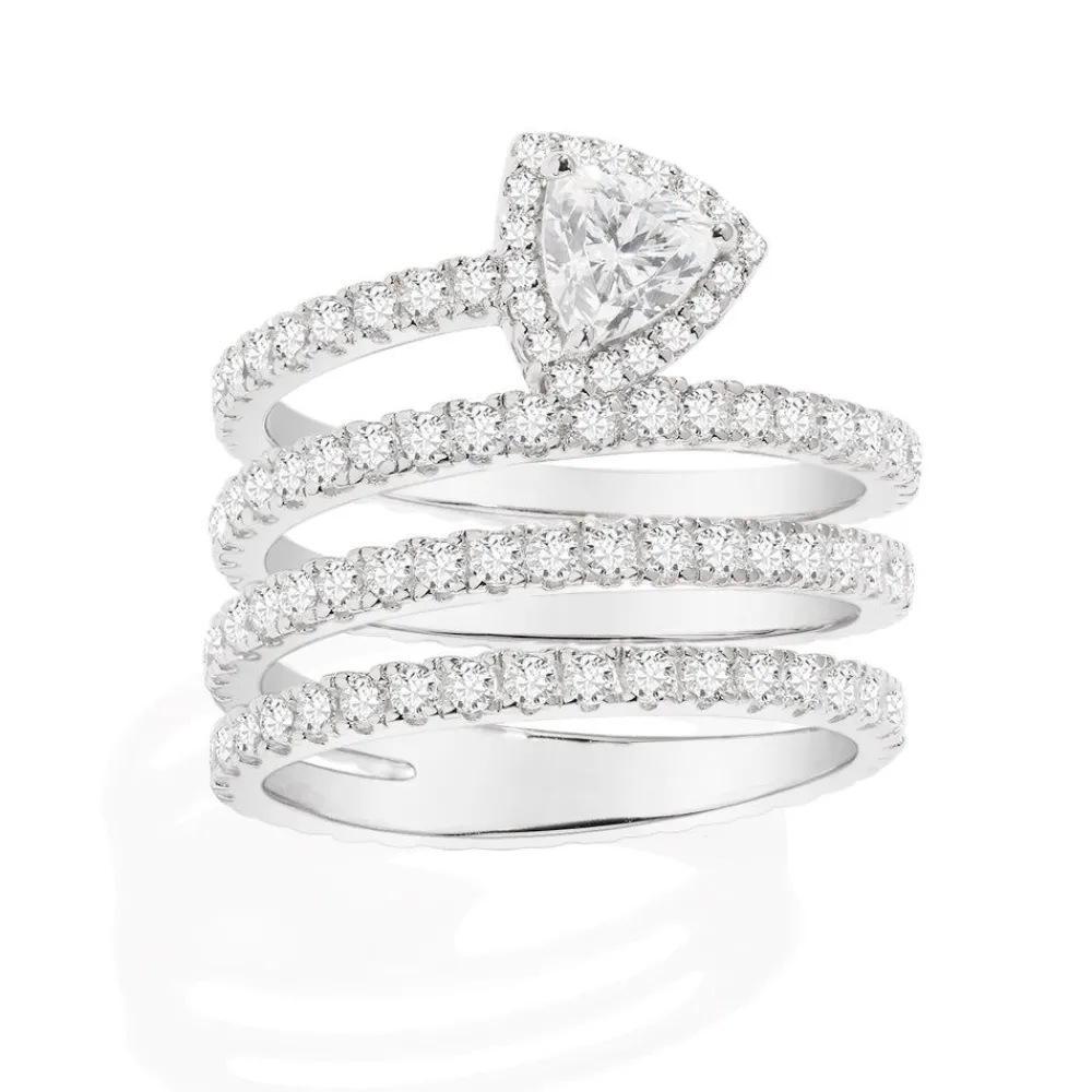 APM Monaco Bague Triangle Pave Multi-Anneaux^ Bagues