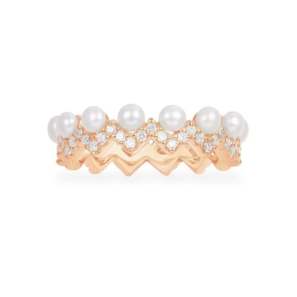 APM Monaco Bague Up And Down Avec Perles^ Bagues
