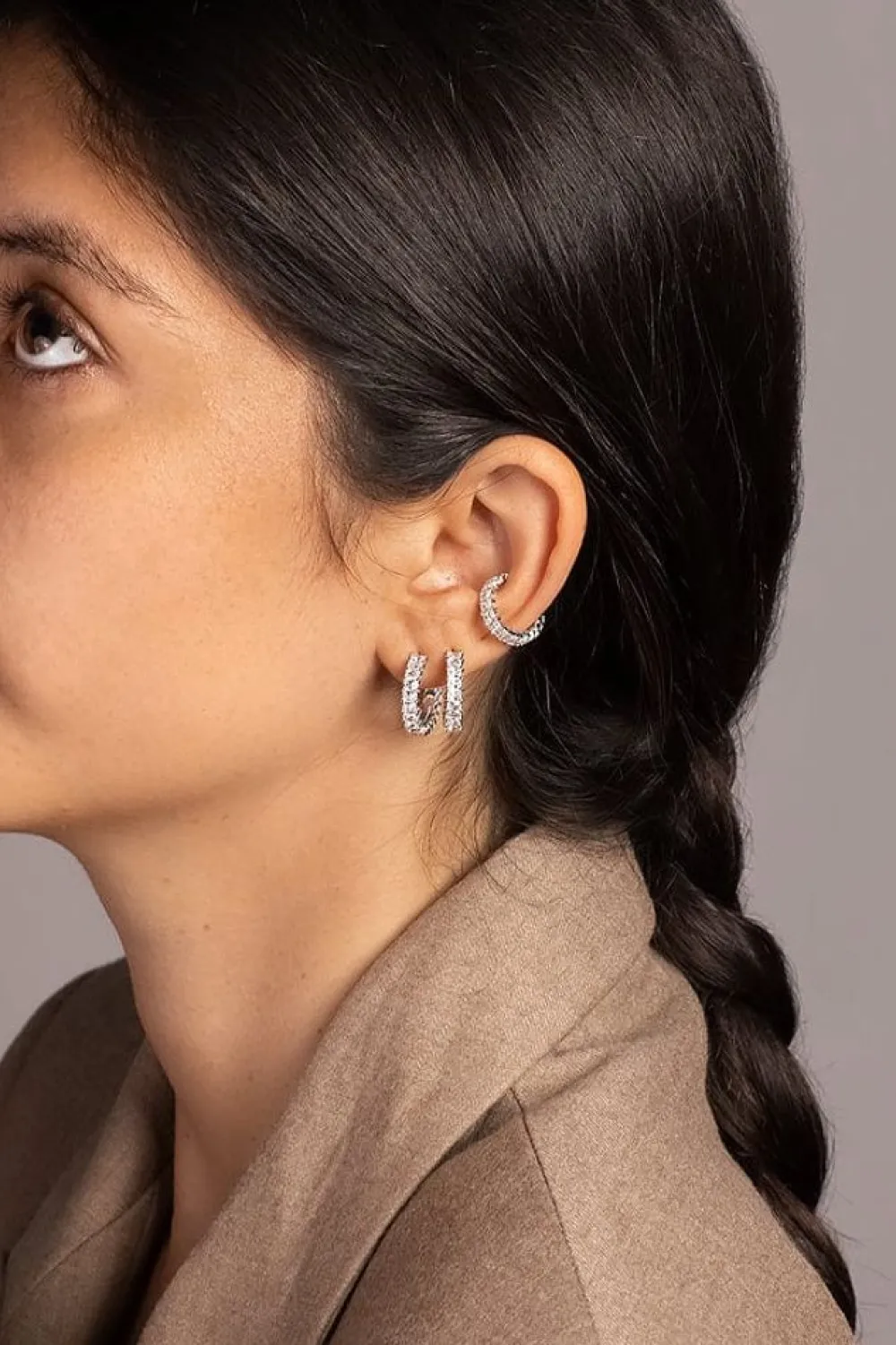 APM Monaco Boucle D'Oreille Individuelle Ear Cuff Eclat - Argent^ Boucles D'Oreilles