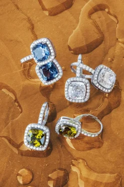 APM Monaco Boucles D'Oreille Pierre Carree^ Boucles D'Oreilles