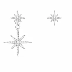 APM Monaco Boucles D'Oreilles Asymetriques Meteorites Sous-Lobe - Argent^ Boucles D'Oreilles