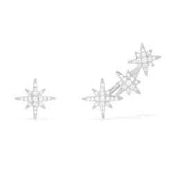 APM Monaco Boucles D'Oreilles Asymetriques Triple Meteorites - Argent^ Boucles D'Oreilles