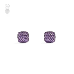 APM Monaco Boucles D'Oreilles Carre Violettes^ Boucles D'Oreilles