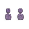 APM Monaco Boucles D'Oreilles Carre Violettes^ Boucles D'Oreilles
