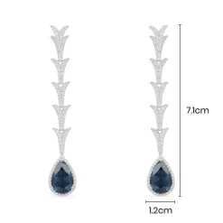 APM Monaco Boucles D'Oreilles Dragon Avec Poire Bleue^ Boucles D'Oreilles