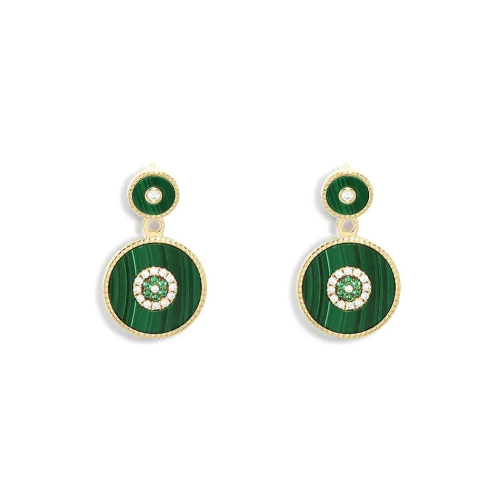 APM Monaco Boucles D'Oreilles Ear Jackets Malachite^ Boucles D'Oreilles