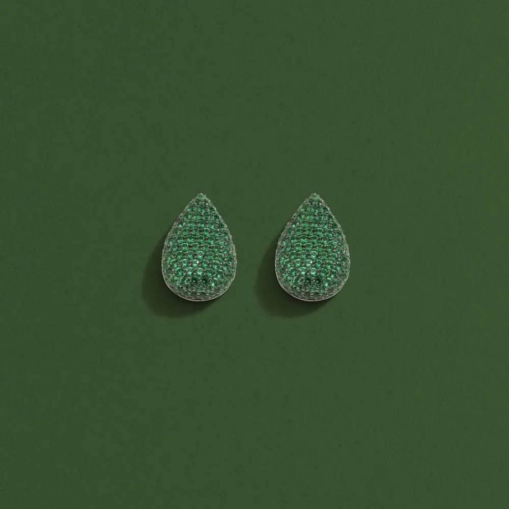 APM Monaco Boucles D'Oreilles Goutte Vertes^ Boucles D'Oreilles