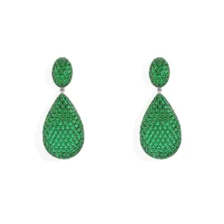 APM Monaco Boucles D'Oreilles Goutte Vertes^ Boucles D'Oreilles
