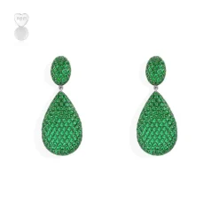 APM Monaco Boucles D'Oreilles Goutte Vertes^ Boucles D'Oreilles