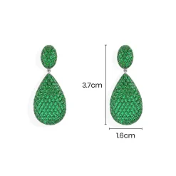 APM Monaco Boucles D'Oreilles Goutte Vertes^ Boucles D'Oreilles