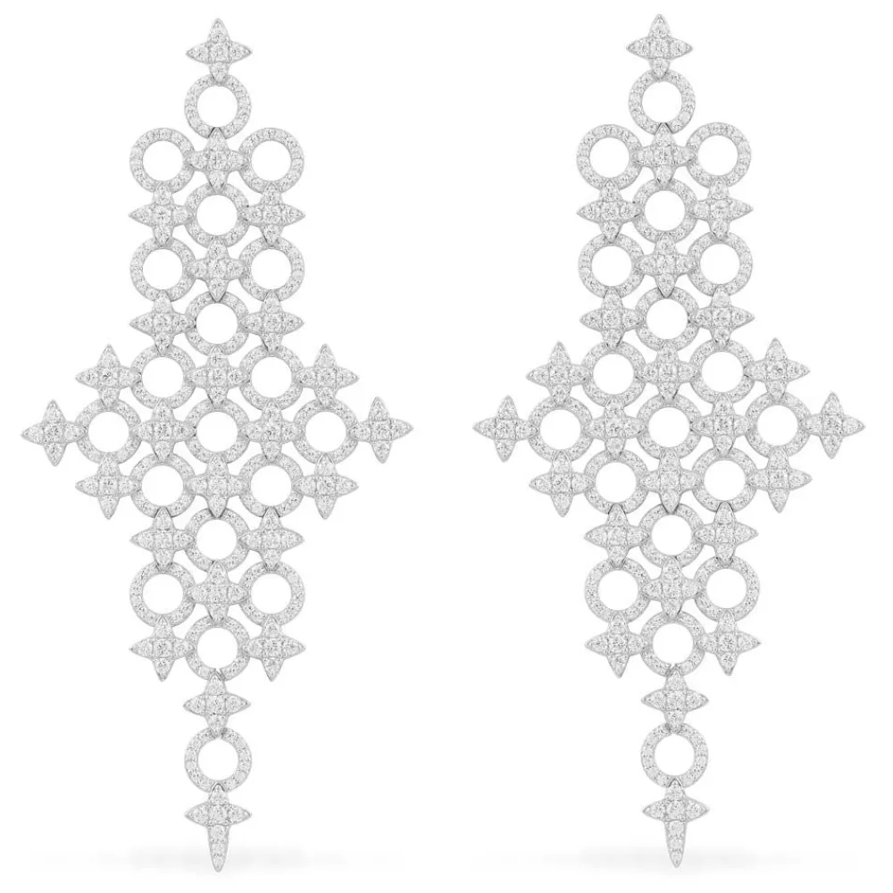 APM Monaco Boucles D'Oreilles Meteorites Et Cercles Xl - Argent^ Boucles D'Oreilles