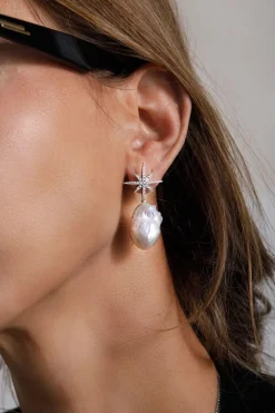 APM Monaco Boucles D'Oreilles Meteorites Avec Perles - Argent^ Boucles D'Oreilles