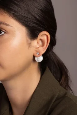 APM Monaco Boucles D'Oreilles Nacre Blanche - Argent^ Boucles D'Oreilles